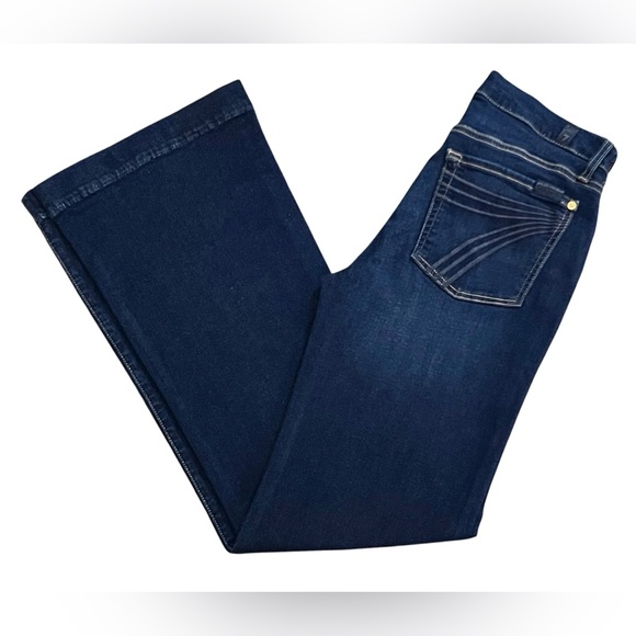 7 For All Mankind Dojo Flare Jeans, Size 28 - Picture 1 of 12